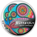 Niue - 2025 - 1 Dollar - Butterfly (Spirit Animals series)