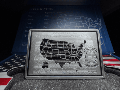 Liberia - 2026 - 5 Dollars - 250th anniversary of U.S. independence 2oz silver