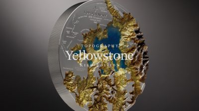 Cook Islands - 2026 - 100 Dollars - Yellowstone Topography KILO silver edition - Image 9