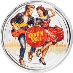 Samoa - 2026 - 1 Dollar – Rock 'n' Roll (Vinyl Groove series) 1oz silver