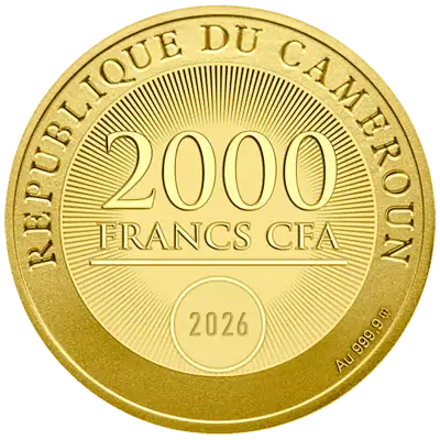 Cameroon - 2026 - 2000 Francs – Welcome to the World gold 2.3 grams