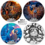 Liberia - 2026 - 3x 10 Dollars - Leopard, Polar Bear, Puma (Wild Essence series) 3x 1oz silver REGULAR