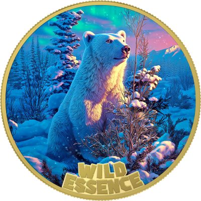 Liberia - 2026 - 3x 10 Dollars - Leopard, Polar Bear, Puma (Wild Essence series) 3x 1oz silver GILDED