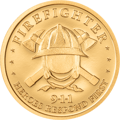 Cook Islands - 2026 - 10 Dollars - First Responders FIREFIGHTER 1gram gold (incl box)