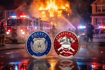 Cook Islands - 2026 - 2x 5 Dollars - First Responders POLICE & FIREFIGHTER set 2x 1oz silver
