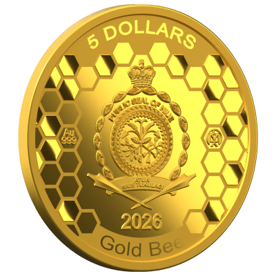 Niue - 2026 - 5 Dollars - Gold Bee 1/25 oz small gold
