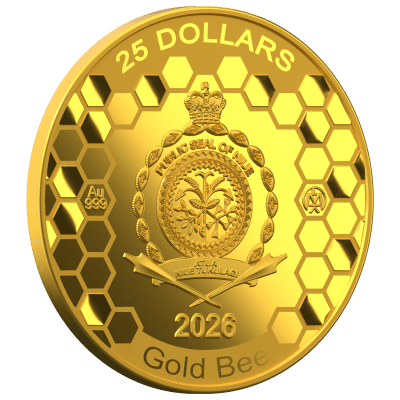 Niue - 2026 - 5 Dollars - Gold Bee 1/25 oz small gold