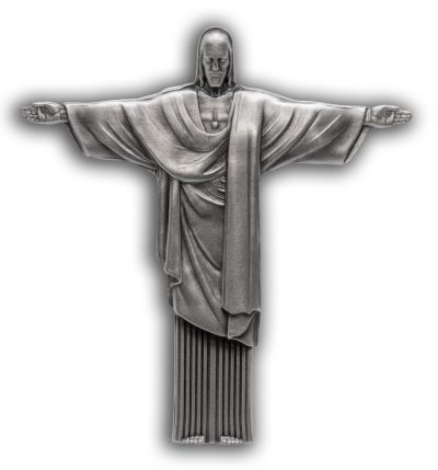 Cameroon - 2026 - 2000 Francs - Christ the Redeemer 3D Antiqued 2oz silver