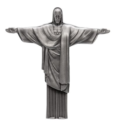 Cameroon - 2026 - 2000 Francs - Christ the Redeemer 3D Antiqued 2oz silver
