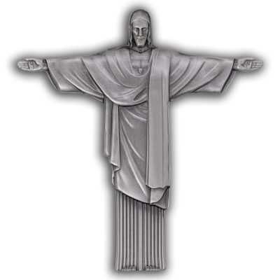 Cameroon - 2026 - 2000 Francs - Christ the Redeemer 3D Antiqued 2oz silver