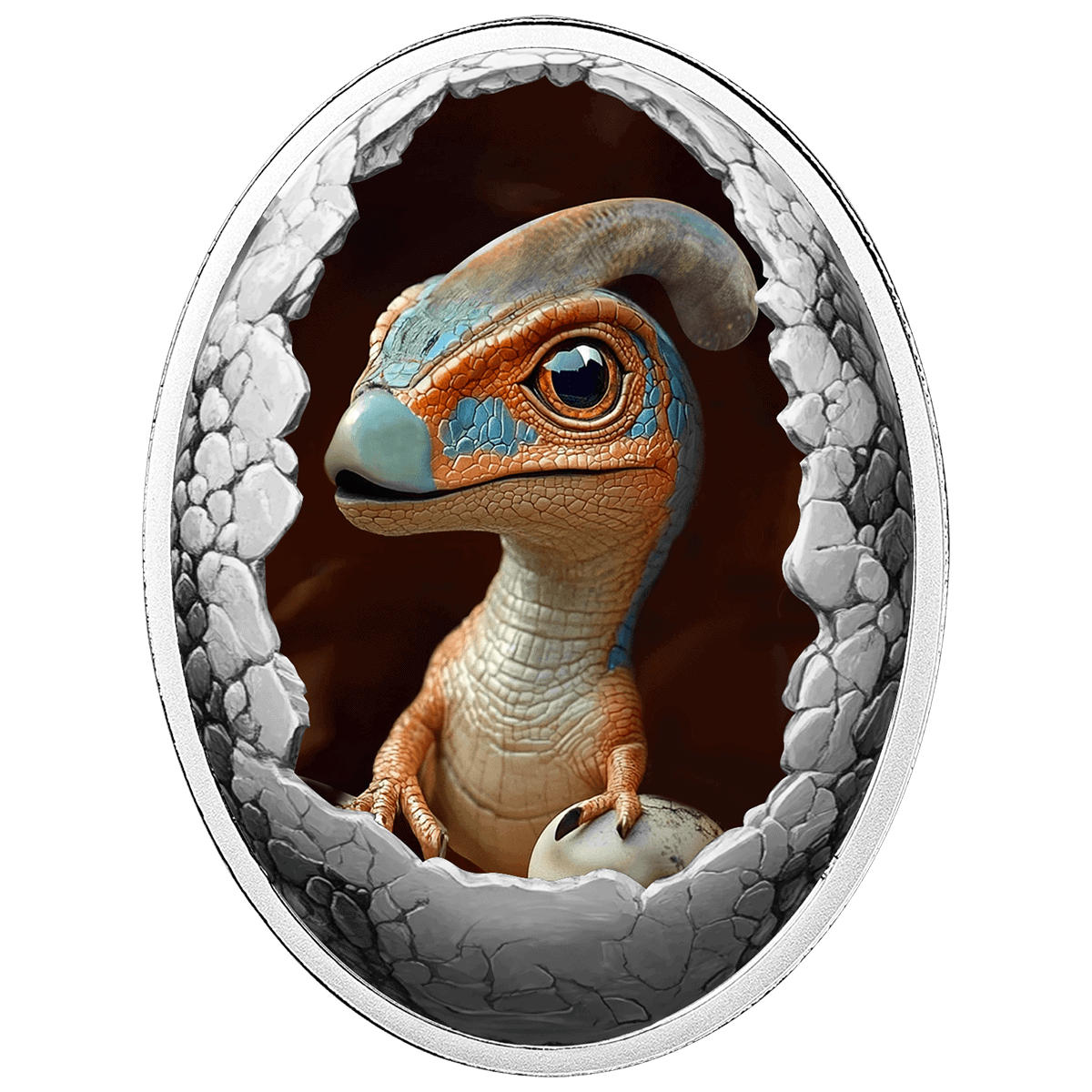 Cameroon - 2025 - 500 Francs - Parasaurolophus (Dinosauria series) 16.8g Silver