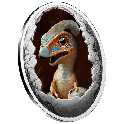 Cameroon - 2025 - 500 Francs - Parasaurolophus (Dinosauria series) 16.8g Silver