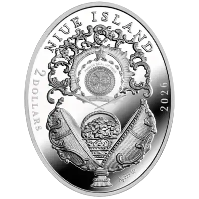 Niue - 2026 - 2 Dollars - Coronation Egg 56.56 gr silver