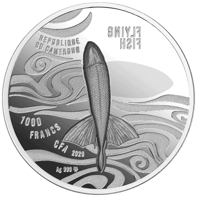 Cameroon - 2026 - 1000 Francs – Flying Fish 1oz silver