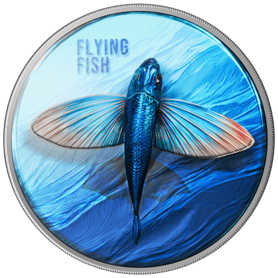 Cameroon - 2026 - 1000 Francs – Flying Fish 1oz silver