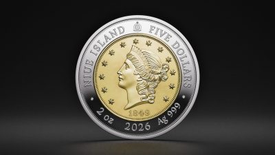 Niue - 2026 - 5 Dollars - 1849 Liberty Head Double Eagle (Greatest United States coins series) 2oz silver