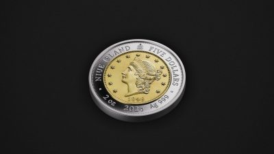 Niue - 2026 - 5 Dollars - 1849 Liberty Head Double Eagle (Greatest United States coins series) 2oz silver