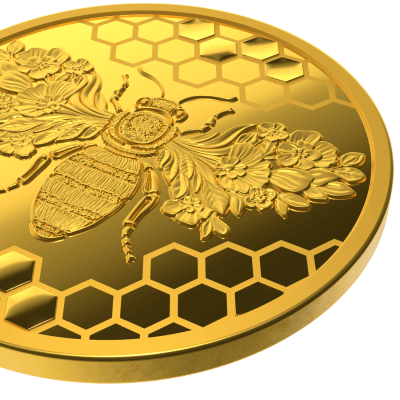 Niue - 2026 - 5 Dollars - Gold Bee 1/25 oz small gold