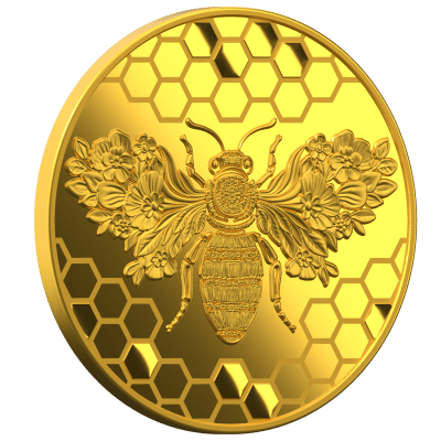 Niue - 2026 - 5 Dollars - Gold Bee 1/25 oz small gold