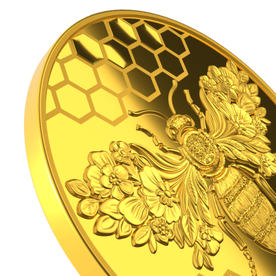 Niue - 2026 - 5 Dollars - Gold Bee 1/25 oz small gold