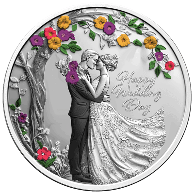 Niue - 2026 - 1 Dollar - Wedding Anniversary Flowers in Tree II 1/2oz silver