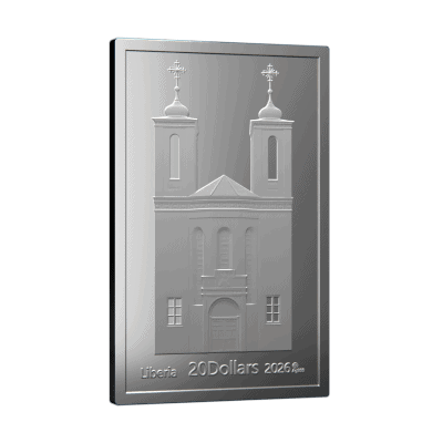 Liberia - 2026 - 20 Dollars - Divine Mercy Jesus 1oz silver