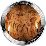 Cameroon - 2026 - 1000 Francs - PREHISTORIC ALIEN PAINTING (UFO & Aliens series) 1oz silver