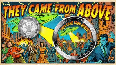 Cameroon - 2026 - 1000 Francs - COMIC BOOK (UFO & Aliens series) 1oz silver