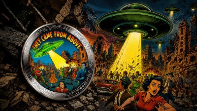 Cameroon - 2026 - 1000 Francs - COMIC BOOK (UFO & Aliens series) 1oz silver
