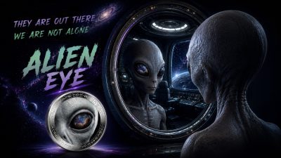 Cameroon - 2026 - 1000 Francs - ALIEN EYE (UFO & Aliens series) 1oz silver