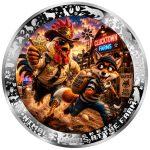 Cameroon - 2026 - 1000 Francs - The Great Egg Chase (AI•NIMALS Chaos at the Farm series) 1oz silver