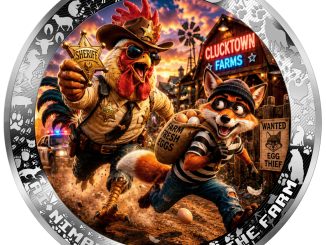 Cameroon - 2026 - 1000 Francs - The Great Egg Chase (AI•NIMALS Chaos at the Farm series) 1oz silver