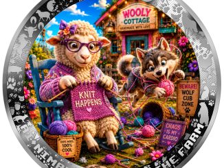 Cameroon - 2026 - 1000 Francs - Knit Happens Again (AI•NIMALS Chaos at the Farm series) 1oz silver