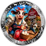 Cameroon - 2026 - 1000 Francs - The Great Milk Heist (AI•NIMALS Chaos at the Farm series) 1oz silver