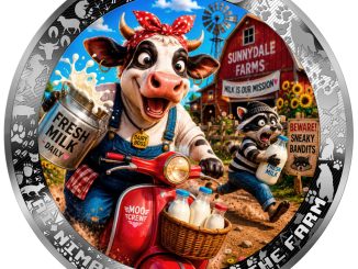 Cameroon - 2026 - 1000 Francs - The Great Milk Heist (AI•NIMALS Chaos at the Farm series) 1oz silver