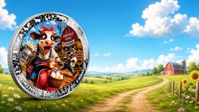 Cameroon - 2026 - 1000 Francs - The Great Milk Heist (AI•NIMALS Chaos at the Farm series) 1oz silver