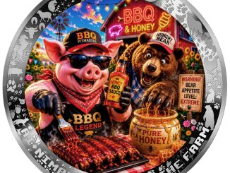 Cameroon - 2026 - 1000 Francs - Hog Wild Honey BBQ (AI•NIMALS Chaos at the Farm series) 1oz silver
