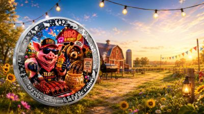 Cameroon - 2026 - 1000 Francs - Hog Wild Honey BBQ (AI•NIMALS Chaos at the Farm series) 1oz silver