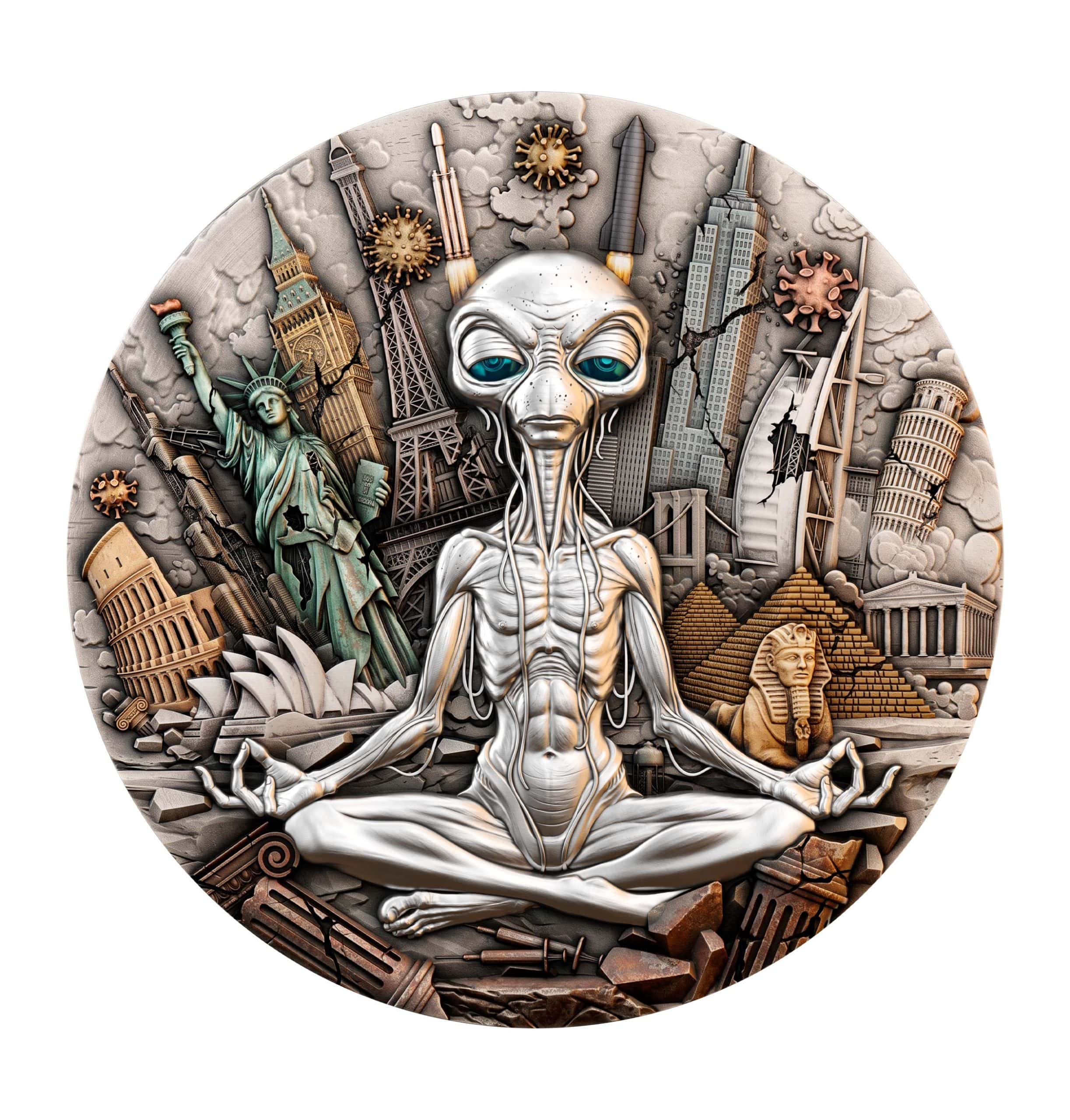 Niue - 2026 - 5 Dollars - Darkest Hour - Alien 2oz silver