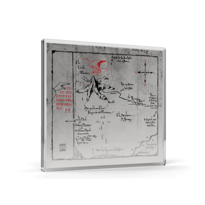 Niue - 2026 - 1 + 2 Dollars - Thorin's Map and Key The Hobbit (Lord of the Rings series) 5gr silver foil + 3/4oz silver