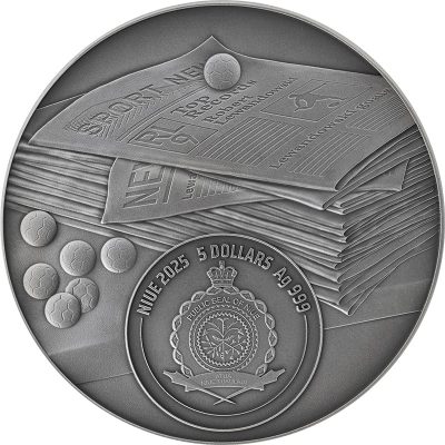 Niue - 2025 - 5 Dollars - Robert Lewandowski RECORD HOLDER (Robert Lewandowski series) 2oz silver