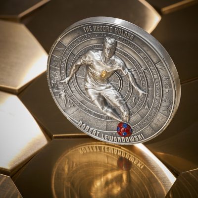 Niue - 2025 - 5 Dollars - Robert Lewandowski RECORD HOLDER (Robert Lewandowski series) 2oz silver