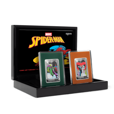 Niue - 2026 - Collector Box - Spider-Man: Comic Art Through The Ages (Marvel series) 1oz silver with pure 1oz Gold Chase