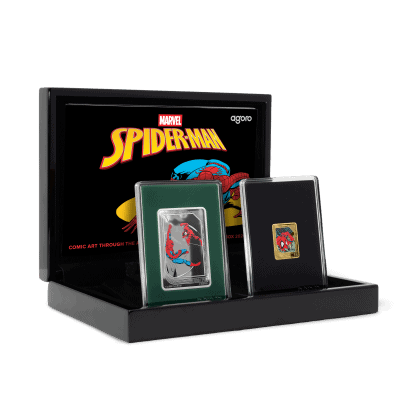 Niue - 2026 - Collector Box - Spider-Man: Comic Art Through The Ages (Marvel series) 1oz silver with pure 1oz Gold Chase