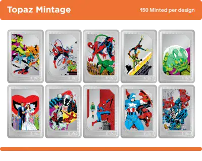 Niue - 2026 - Collector Box - Spider-Man: Comic Art Through The Ages (Marvel series) 1oz silver with pure 1oz Gold Chase