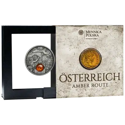 Niue - 2026 - 1 Dollars - Austria (Amber Route series) 1/2oz silver