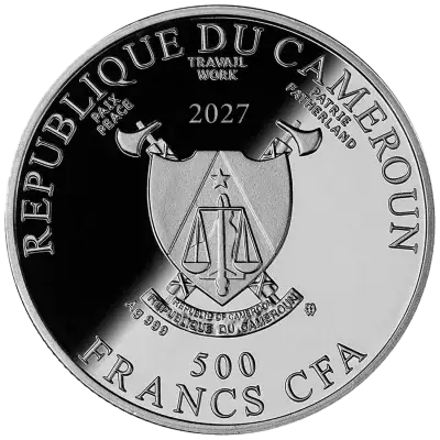Cameroon - 2026 - 500 Francs - Year of the Goat Lunar Years RUTHENIUM