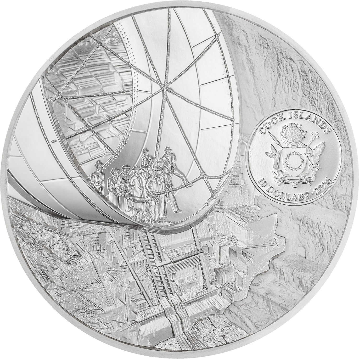 Cook Islands - 2026 - 10 Dollars - Hoover Dam 2oz silver