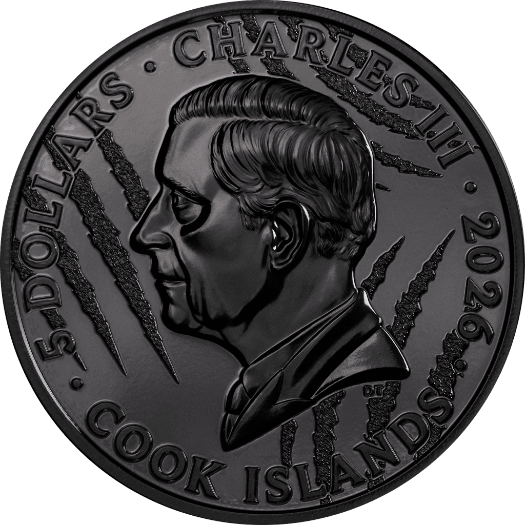 Cook Islands - 2026 - 5 Dollars - Lion (Black & White series) 1oz ...