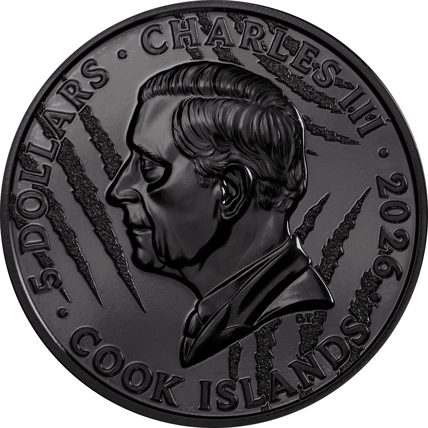Cook Islands - 2026 - 5 Dollars - Lion (Black & White series) 1oz silver